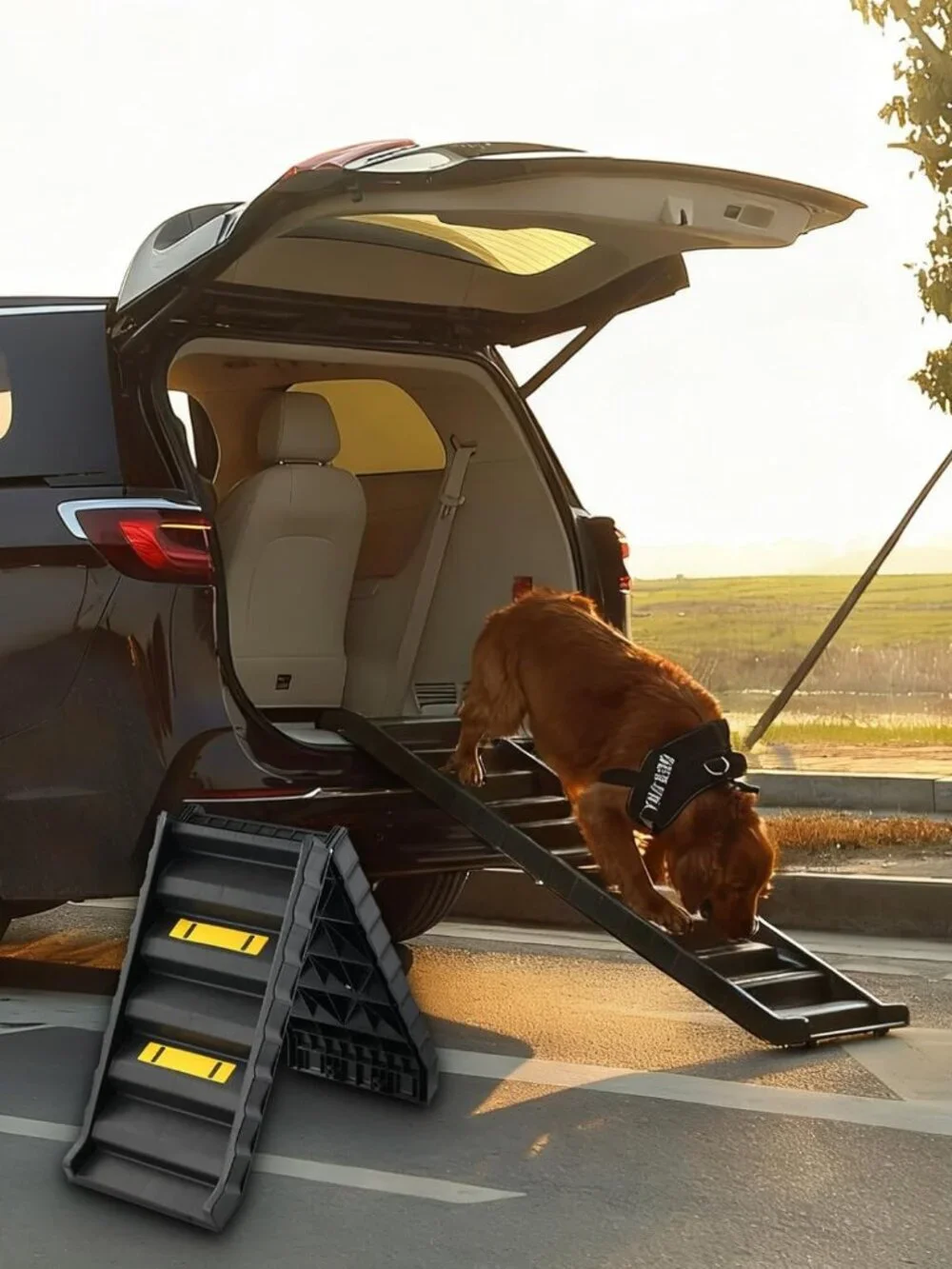 Foldable Dog Ramp for SUVs & Trucks